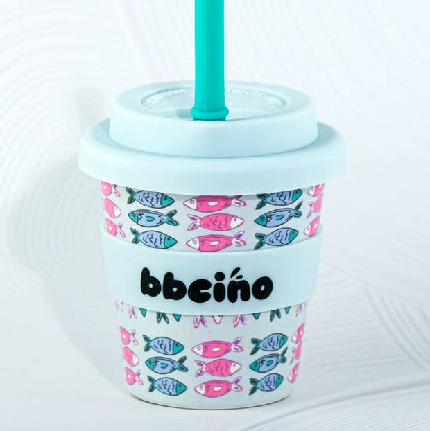 BBcino Catch of the Day Babycino Cup 120ml with reusable straw