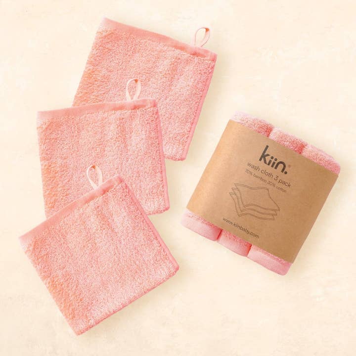 Baby Wash Cloth 3 Pack – Peony