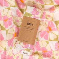 Kiin Baby Organic Muslin Swaddle in Whimsy floral print