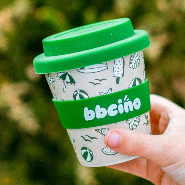 BBcino Beach Please Babycino Cup 120ml with reusable straw