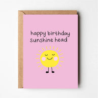 Friends of Henry Paper Co Happy Birthday Sunshine Head card