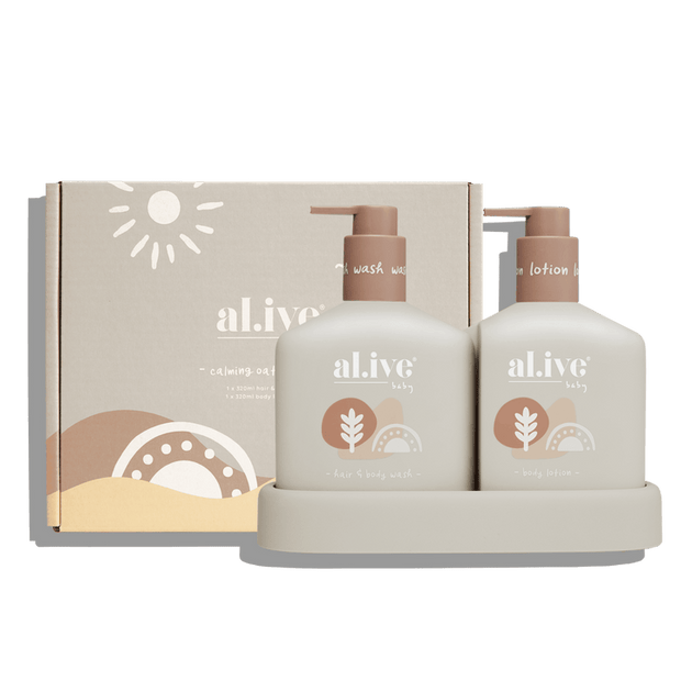 Al.ive Baby Hair & Body Duo – Calming Oatmeal (Wash & Lotion, 2 × 320 ml)