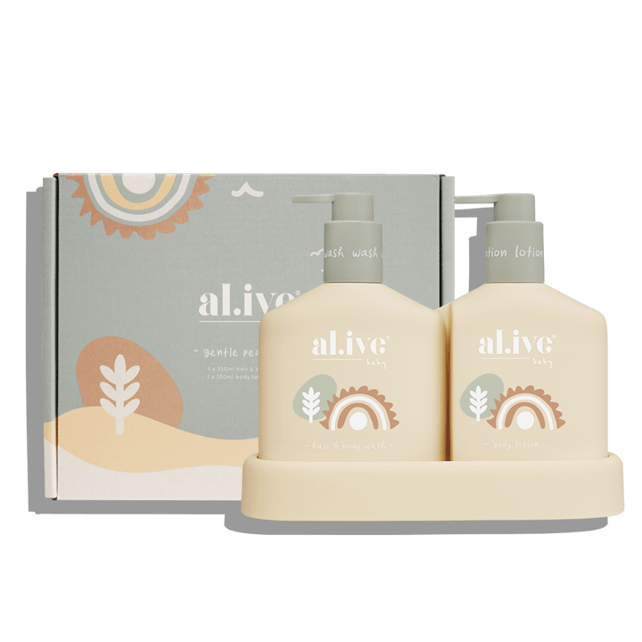 al.ive body Baby Hair & Body Duo Gentle Pear in tray