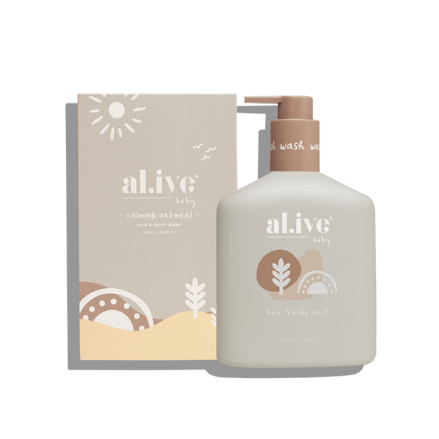 Al.ive Baby Hair & Body Wash – Calming Oatmeal (320 ml)