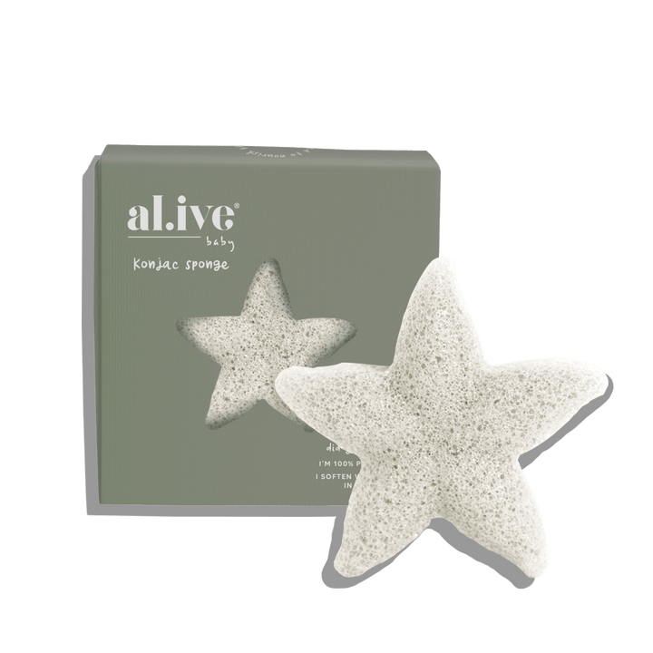 al.ive body Baby Konjac Sponge – White