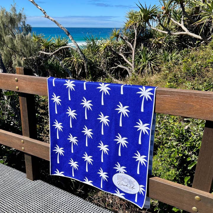 Eco-friendly quick dry beach towel with coastal inspired design