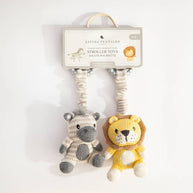 Cotton knit stroller toys by Living Textiles – 2 pack baby travel set