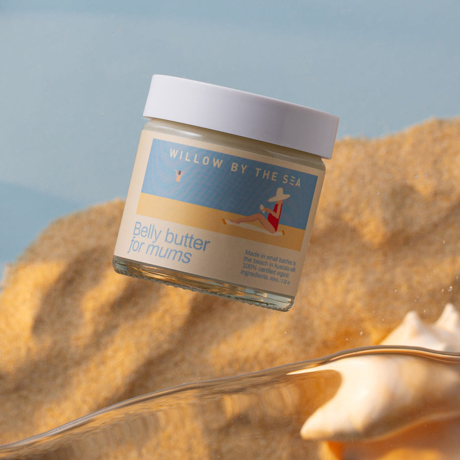 Willow By The Sea organic belly butter for stretch mark prevention