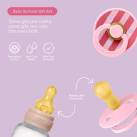 BIBS newborn blush gift box with 150ml baby bottle and Colour pacifiers