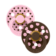 BIBS Studio Polka Pacifier Baby Pink Mocha
