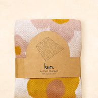 Organic Cotton Knitted Blanket - Flowers