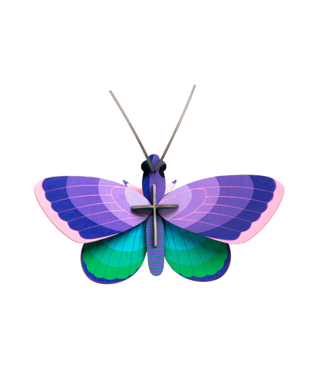 Studio Roof Blue Copper Butterfly 3D paper wall art