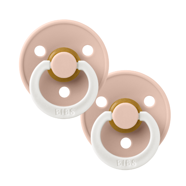 BIBS GLOW Round Latex Dummy Blush 2 pack