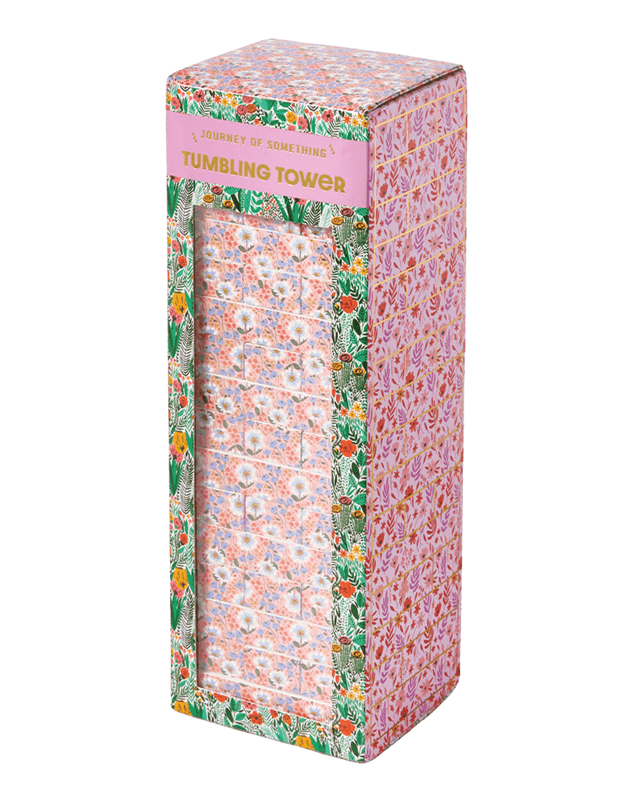 Floral Tumbling Tower stacking game by Journey Of Something