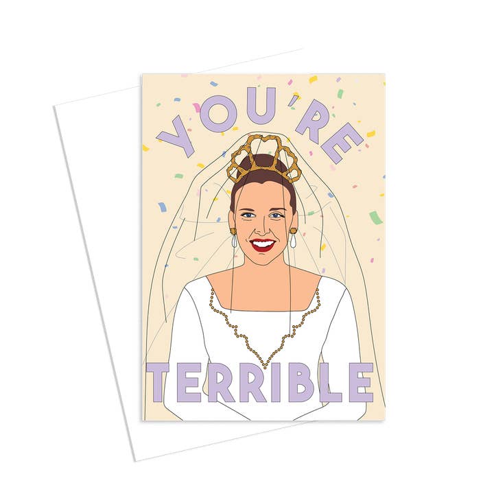 Funny Australian greeting card inspired by Muriel’s Wedding
