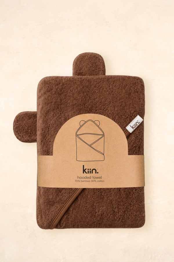 Hooded Baby Towel - Chocolate