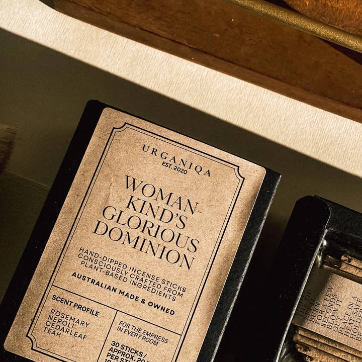 Urganiqa Womankind’s Glorious Dominion Incense Sticks Grounded Collection