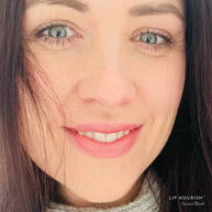 Soft buttery pink natural lipstick in Christmas bon bon packaging