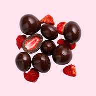 Dark chocolate coated freeze-dried strawberries 150 g — Freckleberry