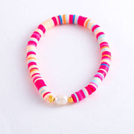 Pearl Pop Heishi Bead Bracelet – Eden Multi