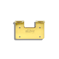 al.ive body Double Soap Bottle Holder in gold stainless steel finish