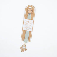 Living Textiles Dummy Chain – Cool Grey pacifier clip