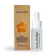 Home Dweller Felt Freshener Refill Fragrance Oil Creamy Caramel 15ml bottle