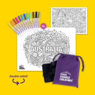 Little Change Creators Australia Re-Fun-Able Reusable Colouring and Doodle Mat