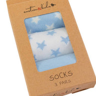 Emotion & Kids Hearts and Stars blue baby socks 3 pack