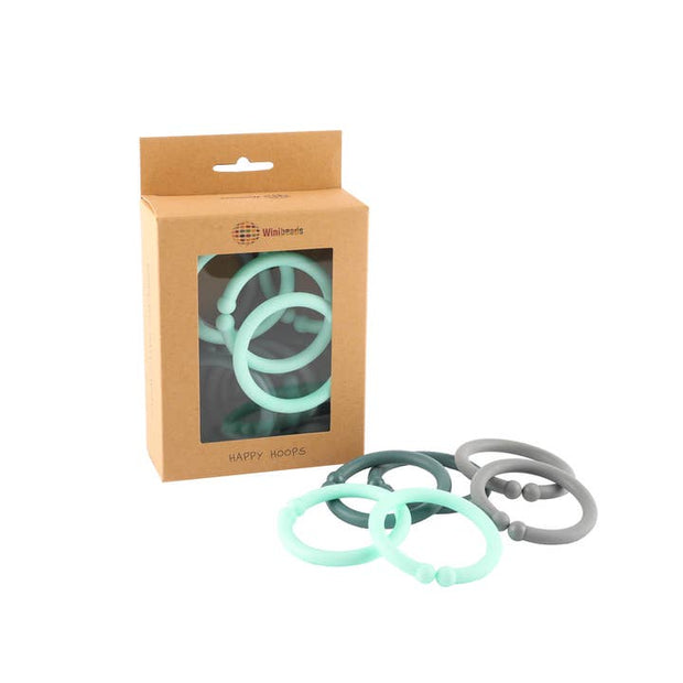 Emotion & Kids Happy Hoops Green Tones baby toy rings