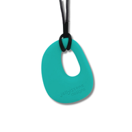 Jellystone Designs silicone chew pendant in Turquoise Baja Green