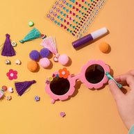 Flower-shaped kids sunglasses craft kit for creative play