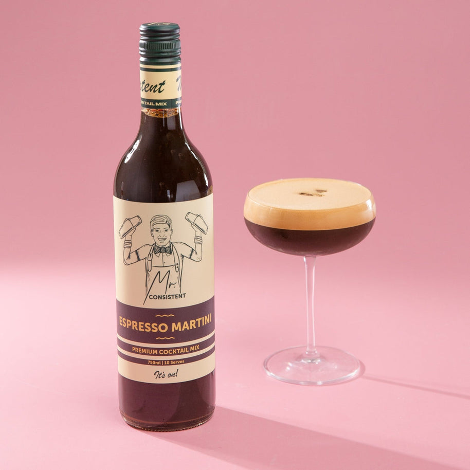 Mr. Consistent Espresso Martini Cocktail Mixer 10 Serve bottle