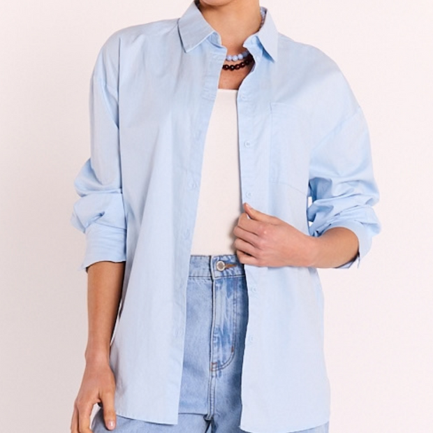 Feather & Noise Eve Shirt in Powder Blue