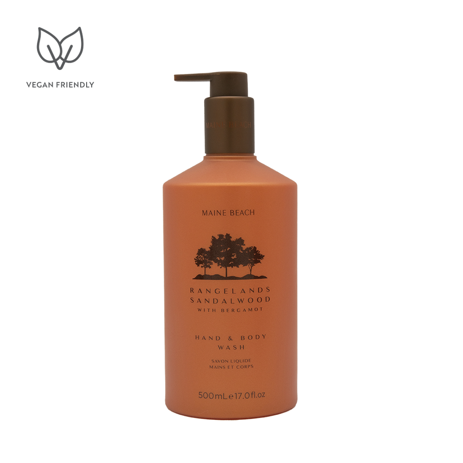 Maine Beach Rangelands Sandalwood Hand & Body Wash 500ml pump bottle