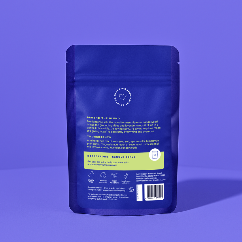 Soothing mineral soak with lavender & sandalwood