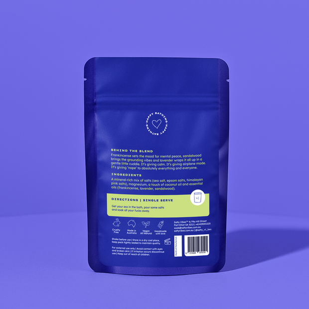 Soothing mineral soak with lavender & sandalwood