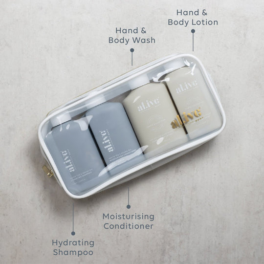 Al.ive Body Hair & Body Travel Pack (4 × 120 ml)