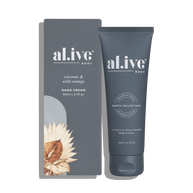 l.ive body Coconut & Wild Orange Hand Cream 80 ml tube – tropical vegan moisturiser