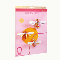 Colourful build-your-own honey bee paper art set