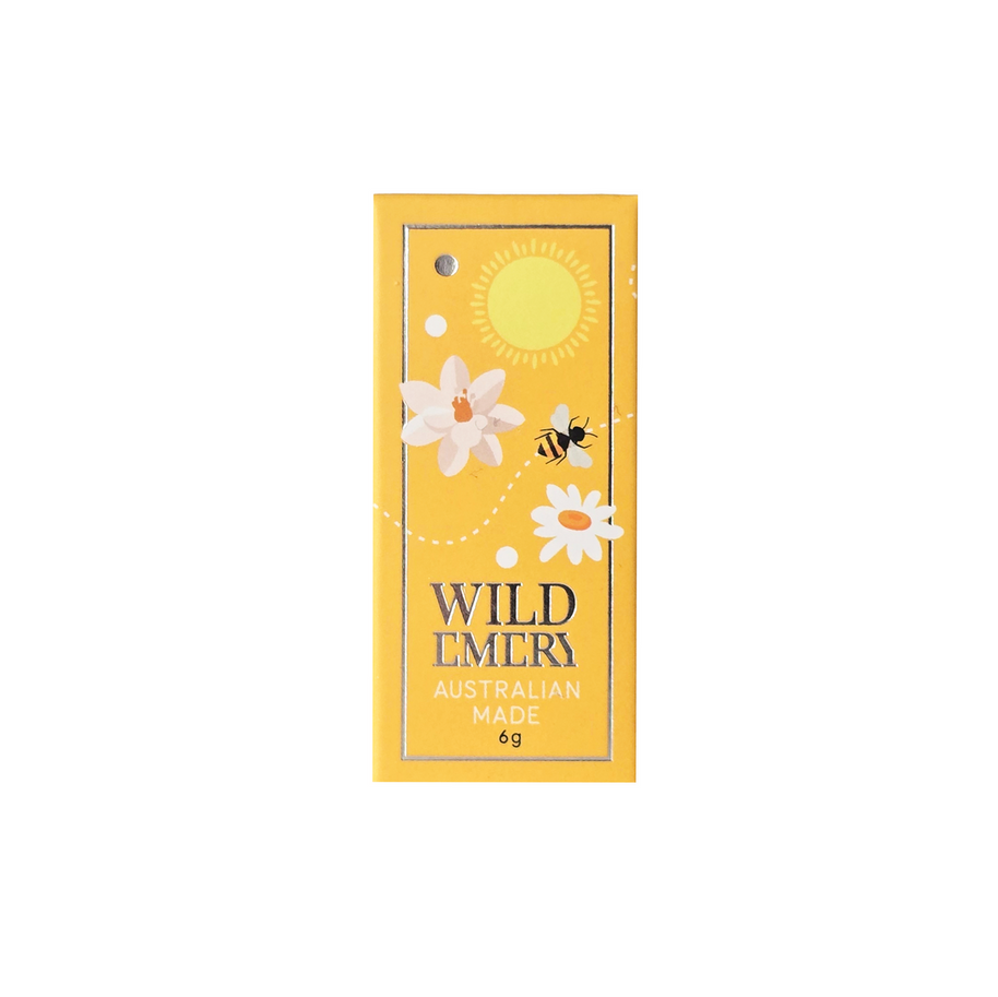 Australian made vegan honey flavoured lip balm by Wild Emery