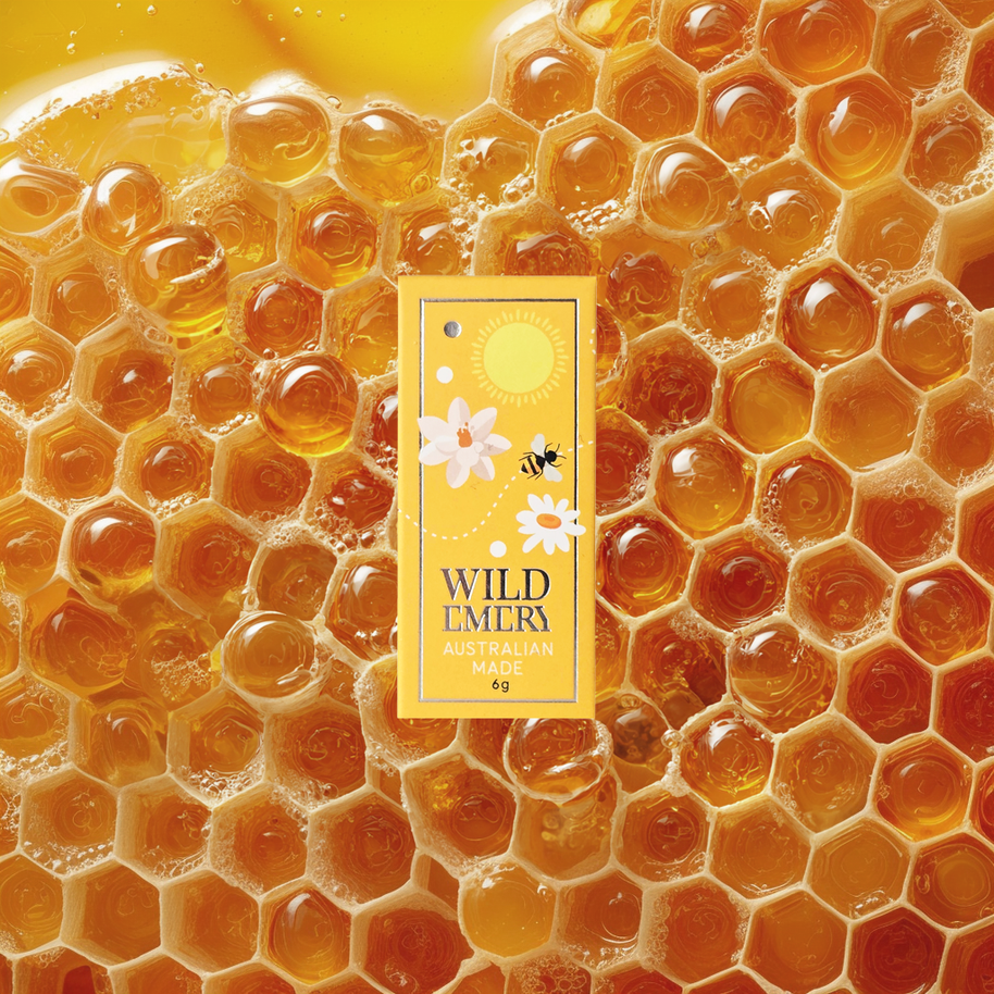 Wild Emery Honey Mini Lip Balm 6g cardboard tube