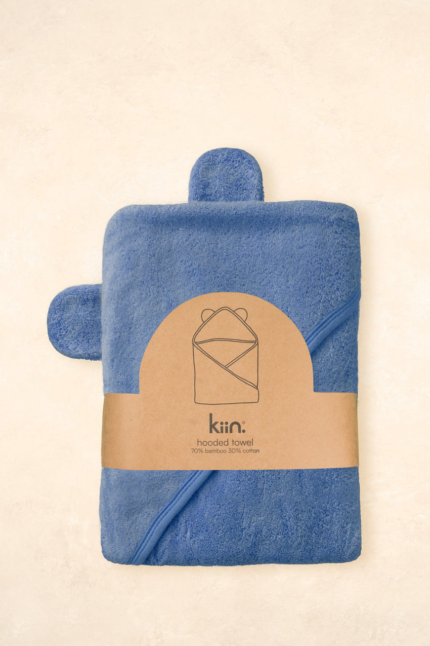 Hooded Baby Towel - Blue Shadow