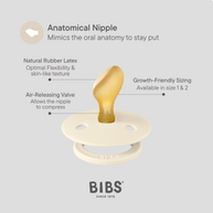 BIBS Ivory Sage BPA free anatomical soother 2 pack for newborns