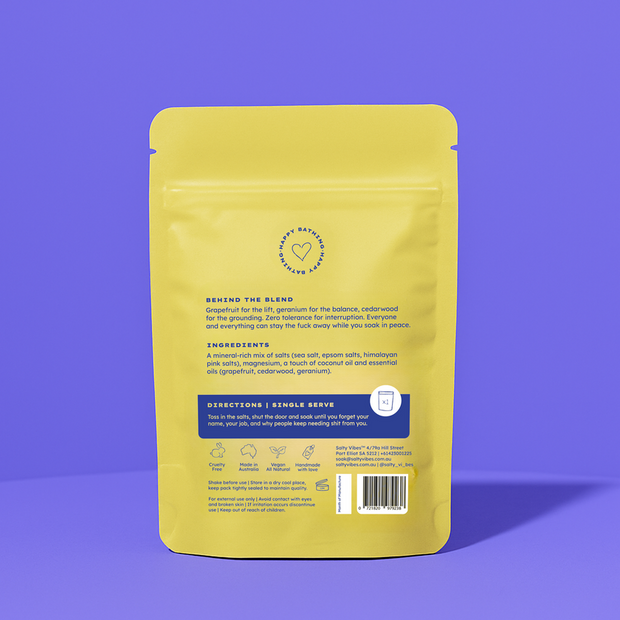 Relaxing soak with grapefruit, cedarwood & geranium