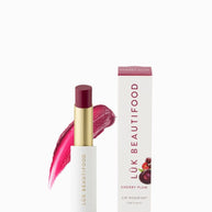 LÜK Beautifood Cherry Plum Natural Lipstick tube
