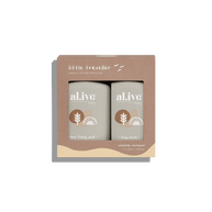Al.ive Baby Little Traveller Wash & Lotion Travel Set – Calming Oatmeal (2 × 100 ml)