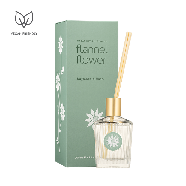 Flannel Flower Fragrance Diffuser 200ml bottle with reeds