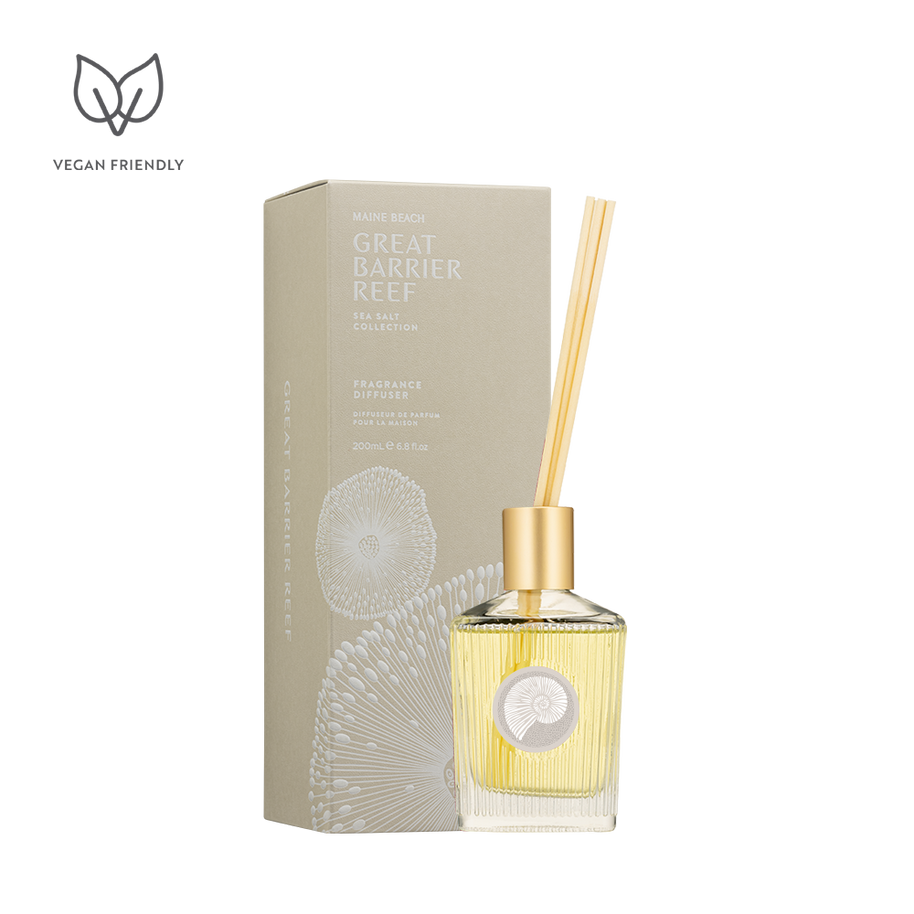 Great Barrier Reef Sea Salt Fragrance Diffuser 200ml bottle with reeds