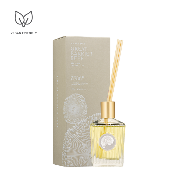 Great Barrier Reef Sea Salt Fragrance Diffuser 200ml bottle with reeds